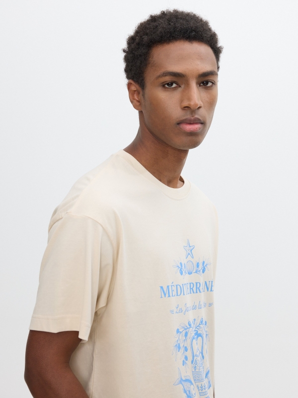Mediterranean T-shirt raw detail view