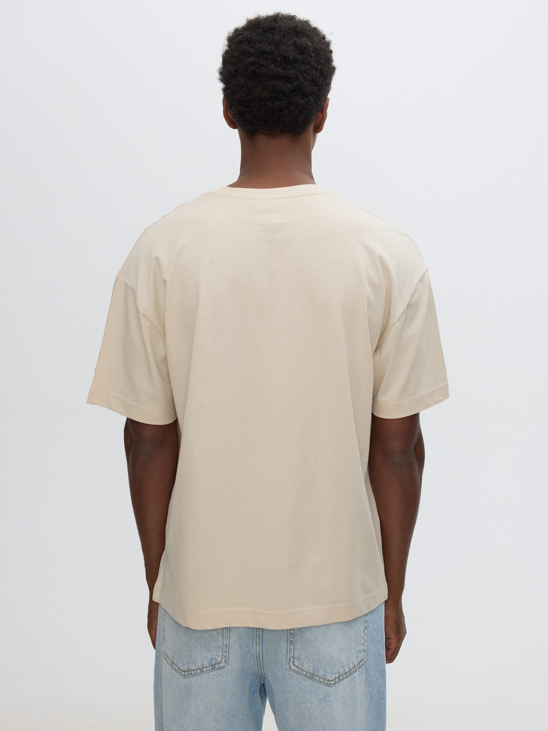 Camiseta estampado abstracto crudo vista media frontal