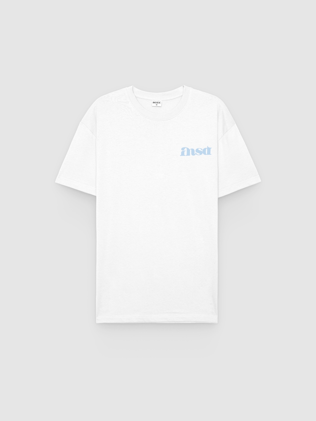 %Pto% Camiseta estampada com texto branco vista frontal