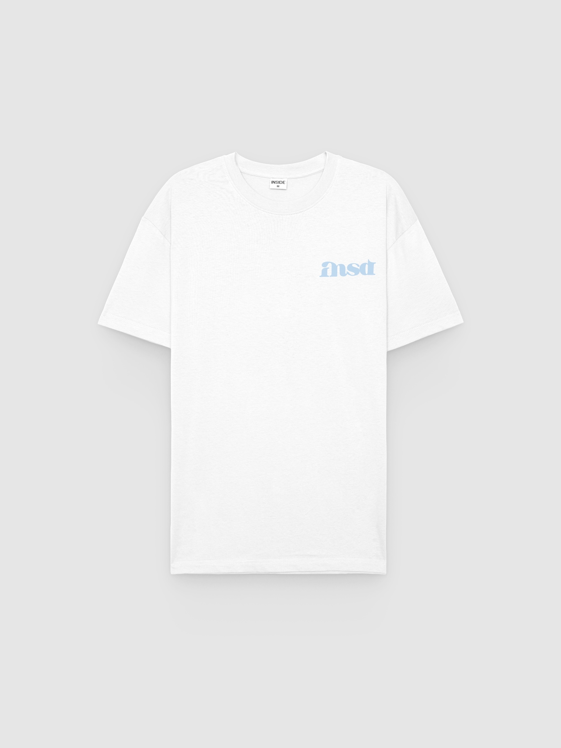  Camiseta estampado texto blanco vista frontal
