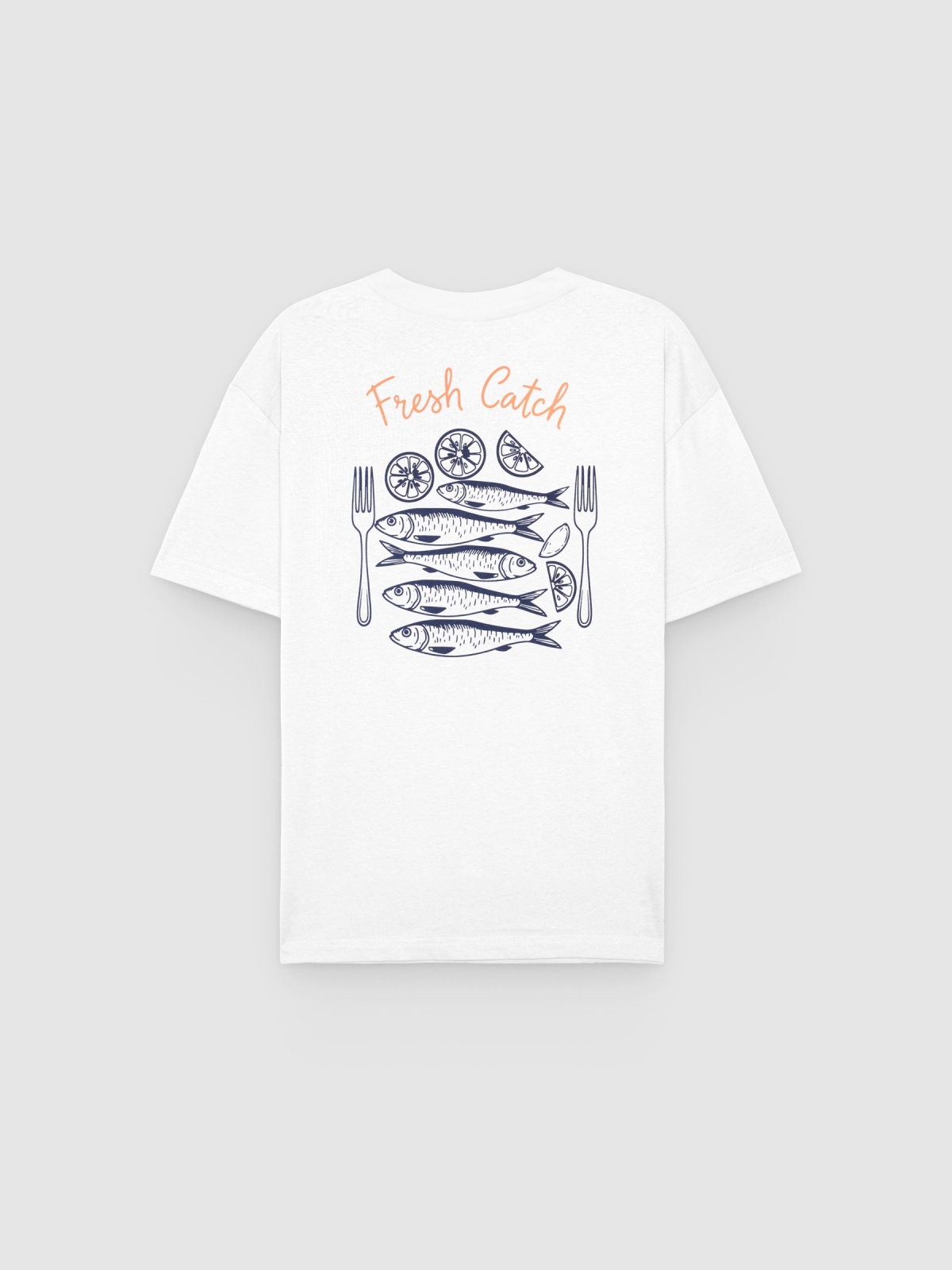 Fresh Catch T-shirt white back view
