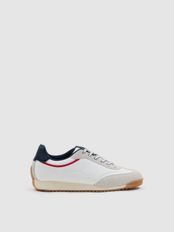 Retro sneakers leather-effect white