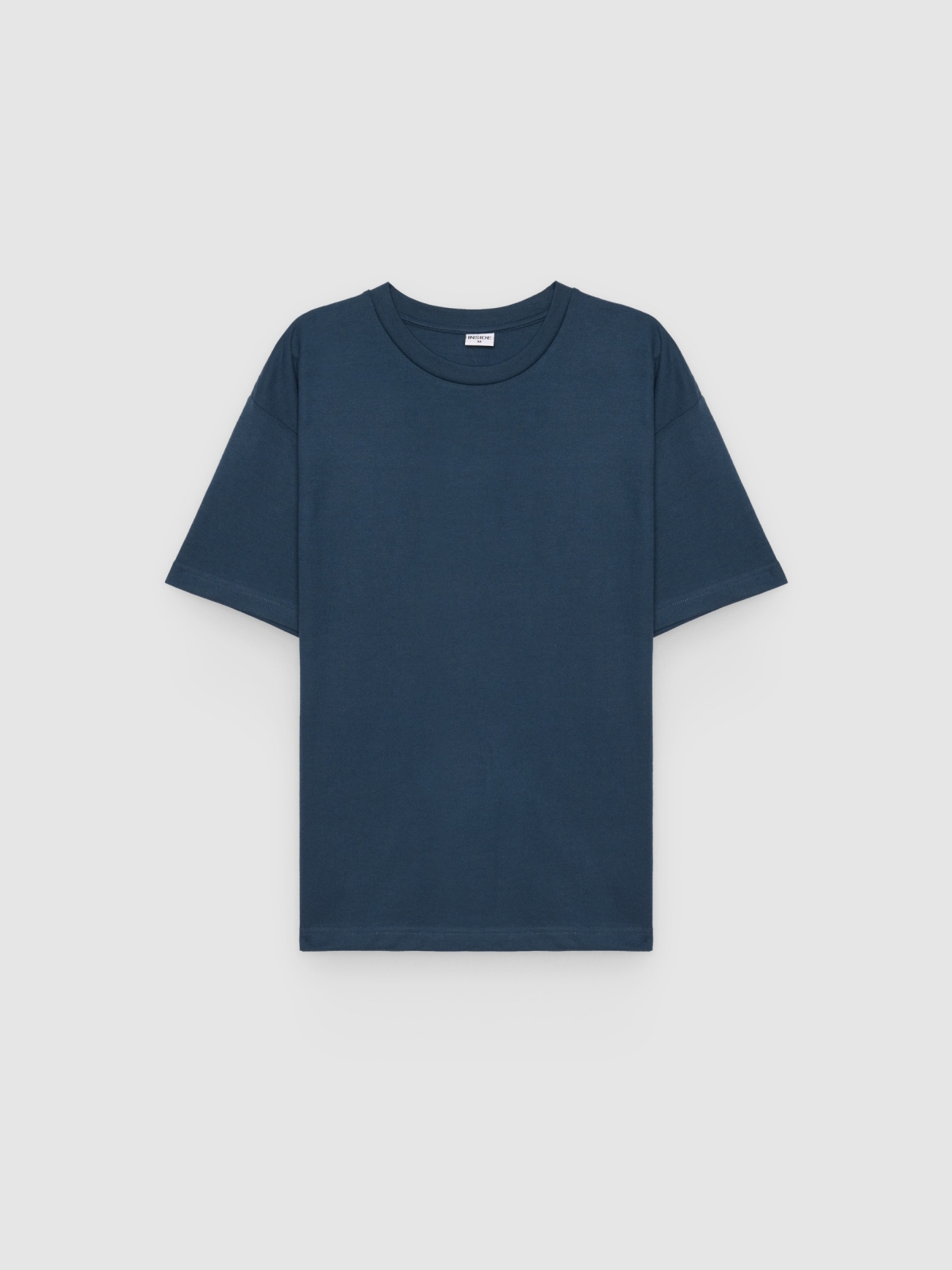 %Pto% Plain single jersey T-shirt petrol blue front view