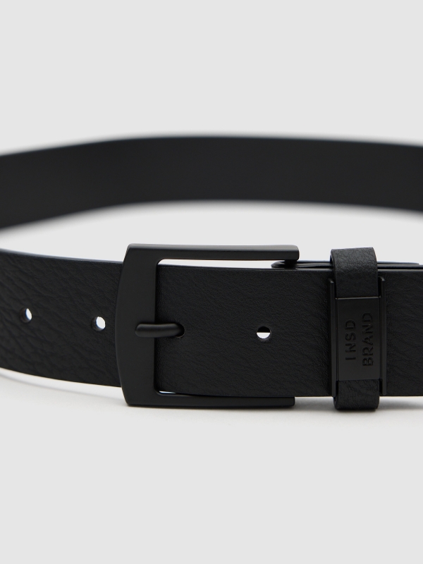Basic faux leather belt brown zenithal view
