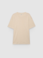 %Pto% Camiseta básica cuello redondo crudo vista frontal