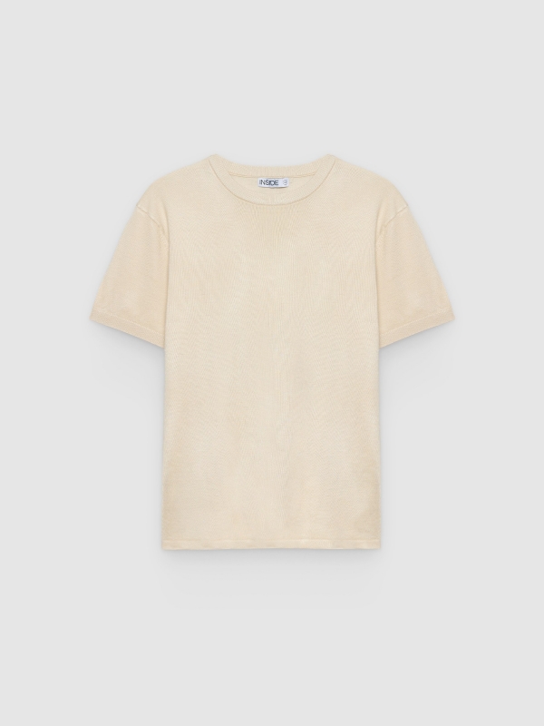 Camiseta punto lisa crudo vista frontal