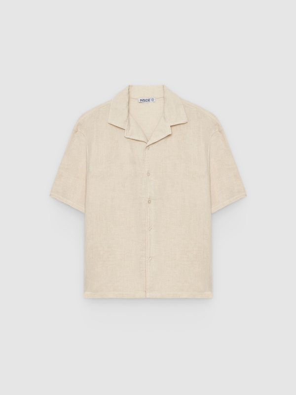  Cotton shirt with a classic collar raw front view