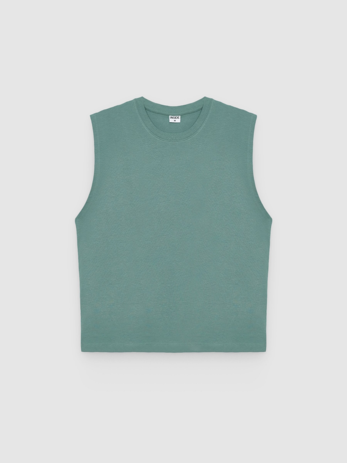 %Pto% Cotton tank top green front view