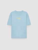 %Pto% Acid love T-shirt blue front view