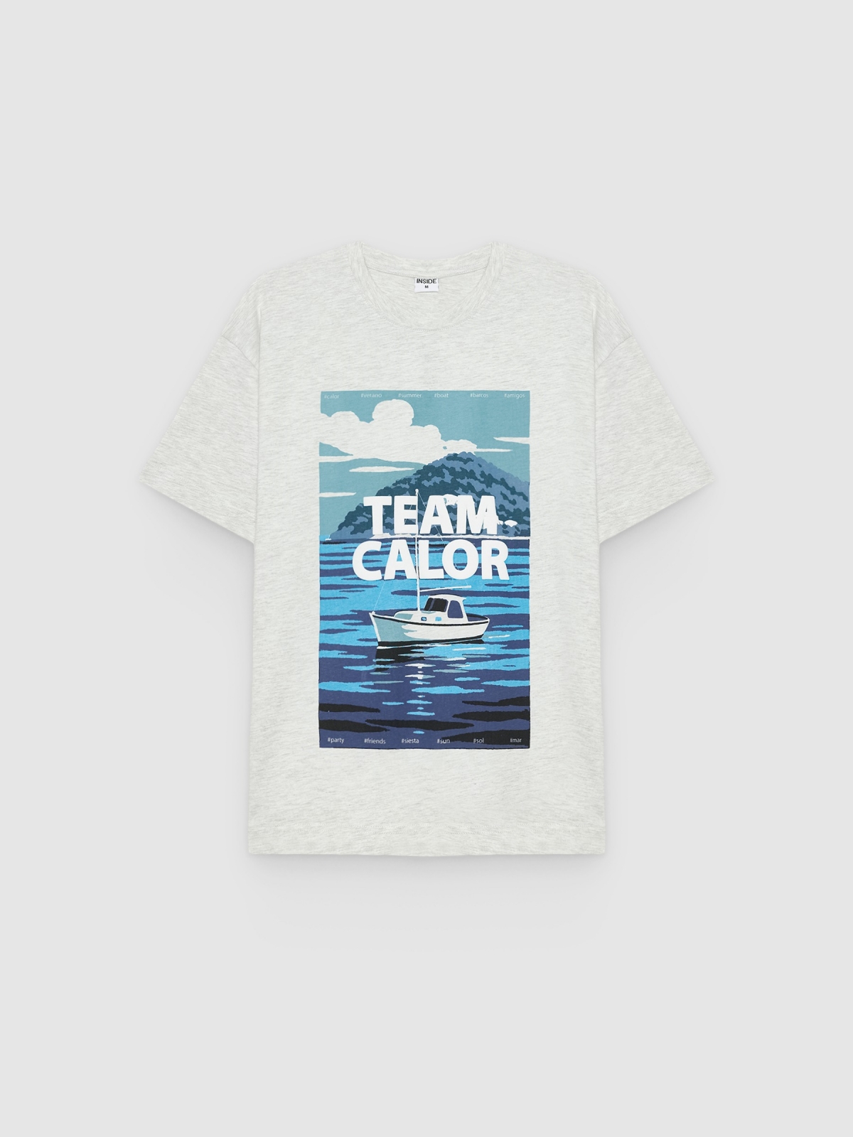 %Pto% Camiseta team calor gris vigoré claro vista frontal