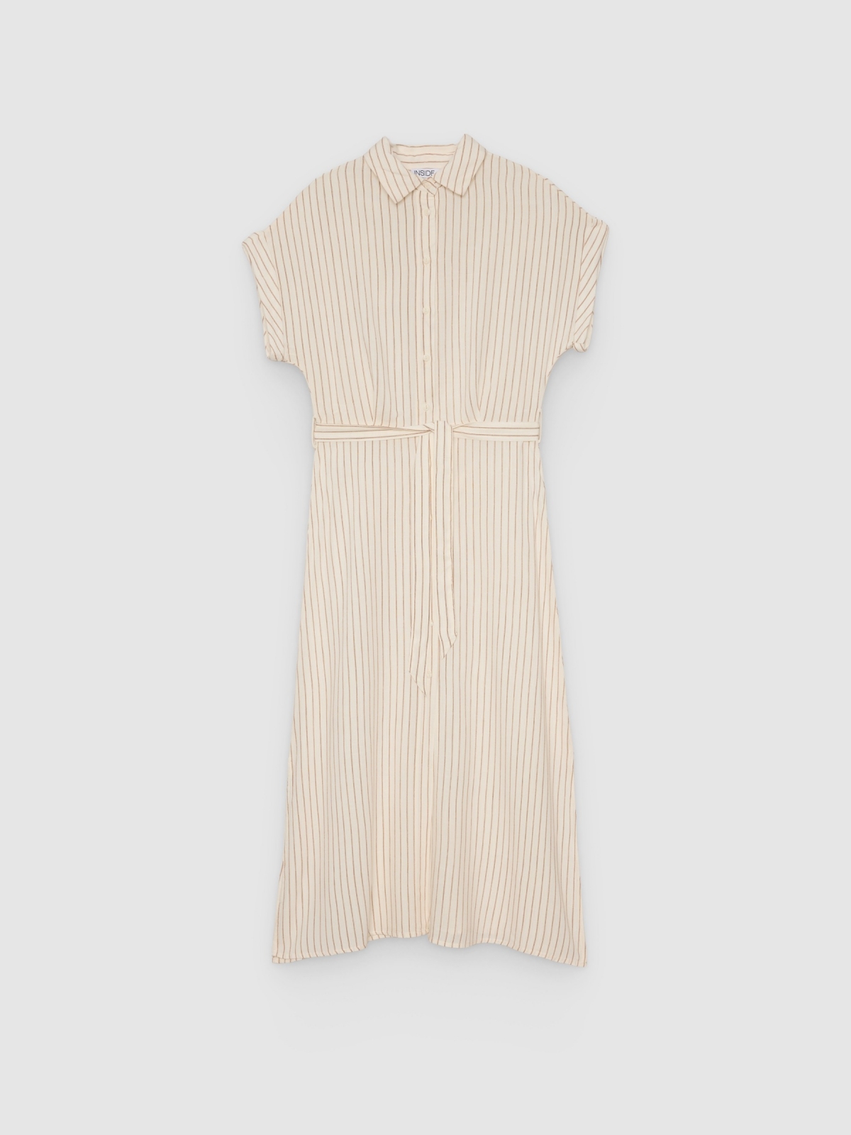 Vestido midi camisero a rayas