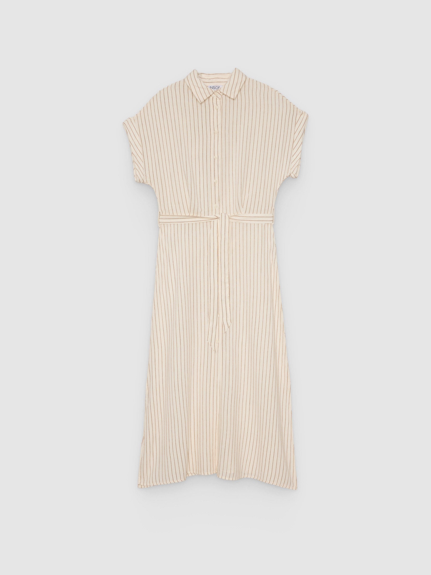 Striped midi shirt dress