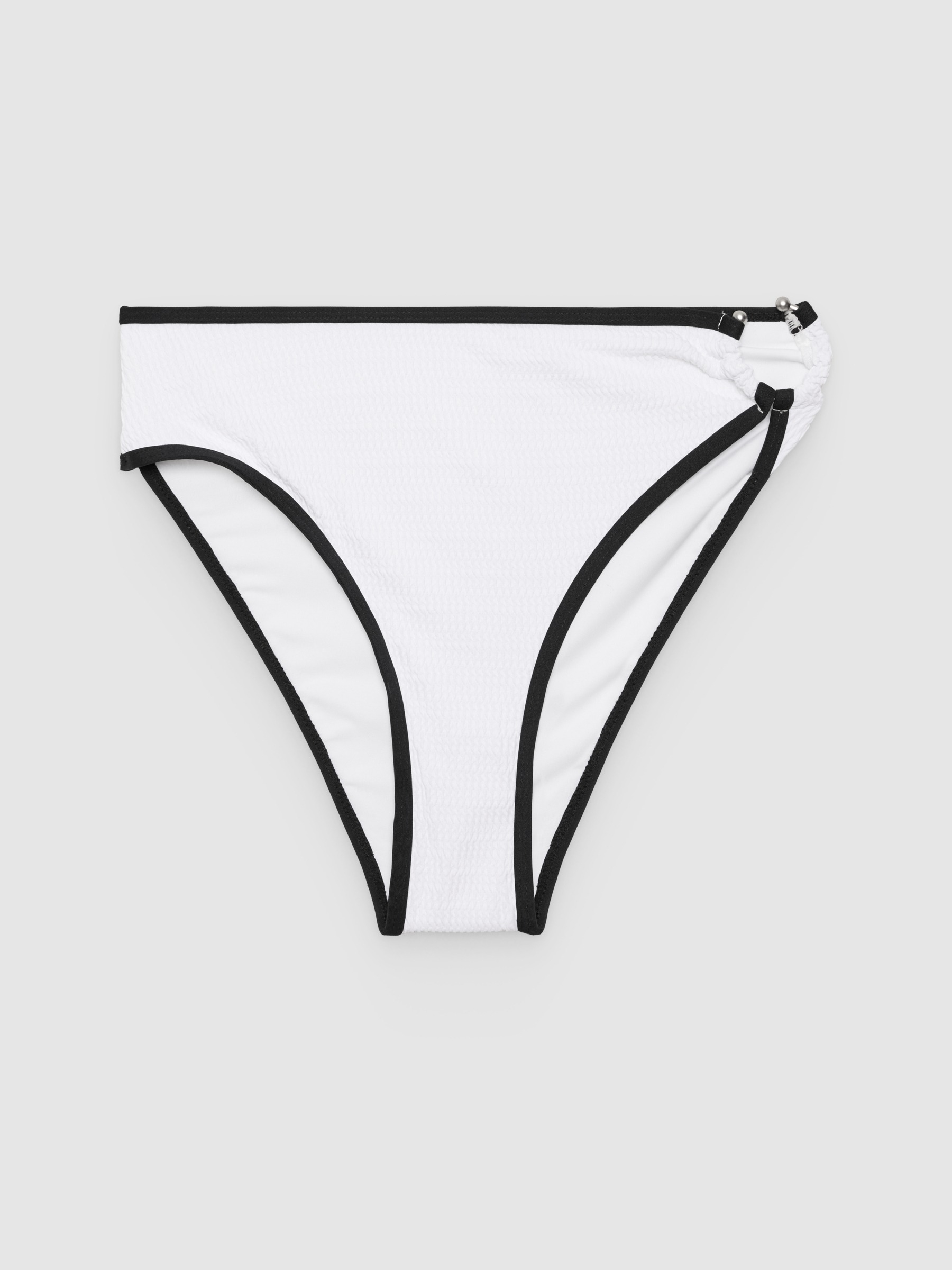 %Pto% Textured bikini brief white front view