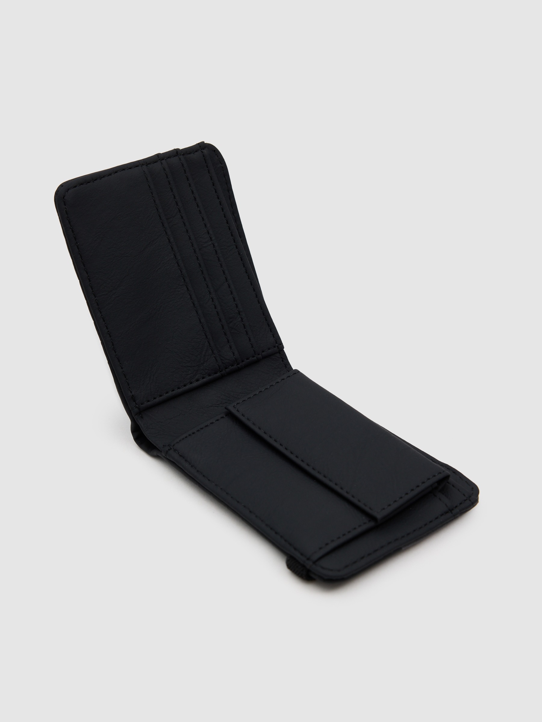 Wallet elastic clasp grey front view