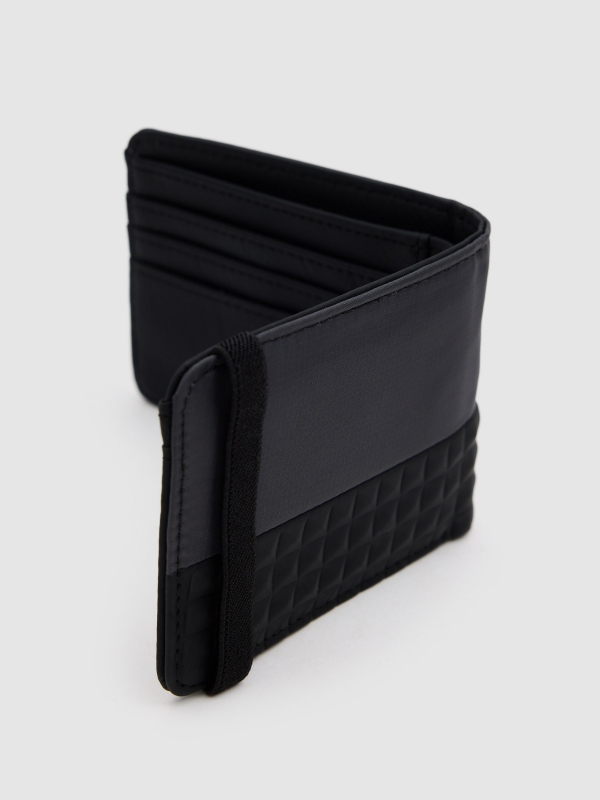 Wallet elastic clasp grey inside view