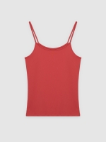 %Pto% Camiseta tirantes slim carmín vista frontal