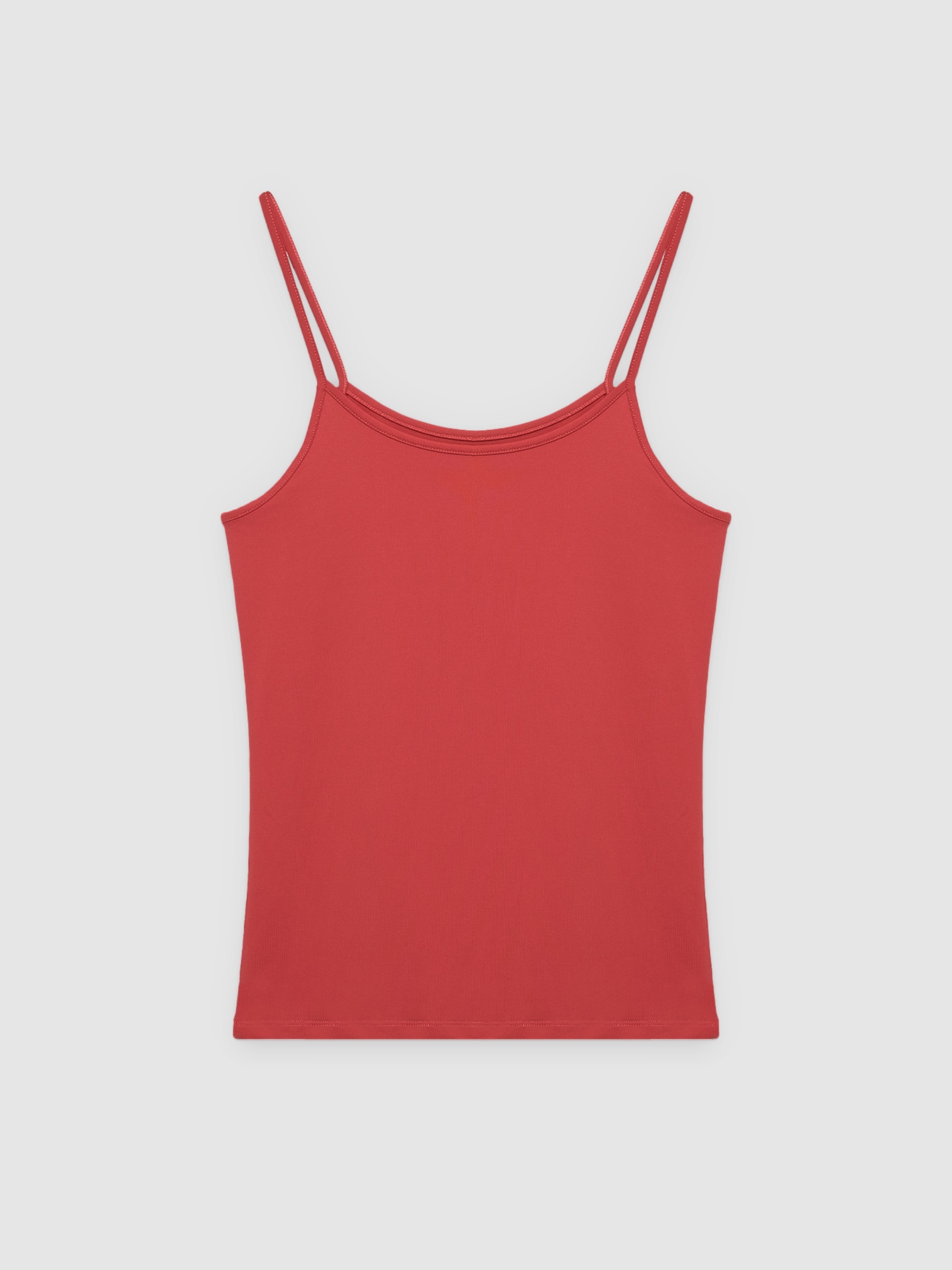  Camiseta tirantes slim carmín vista frontal