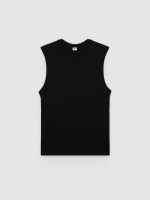 %Pto% Camiseta básica sin mangas negro vista frontal
