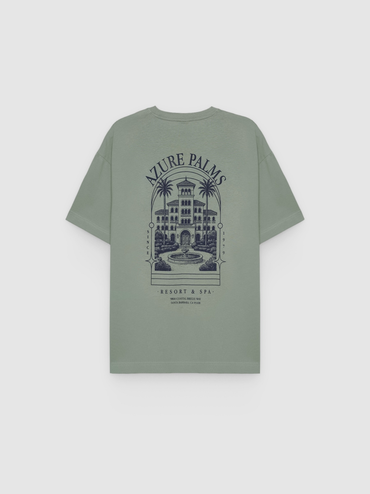 Azure T-shirt green back view