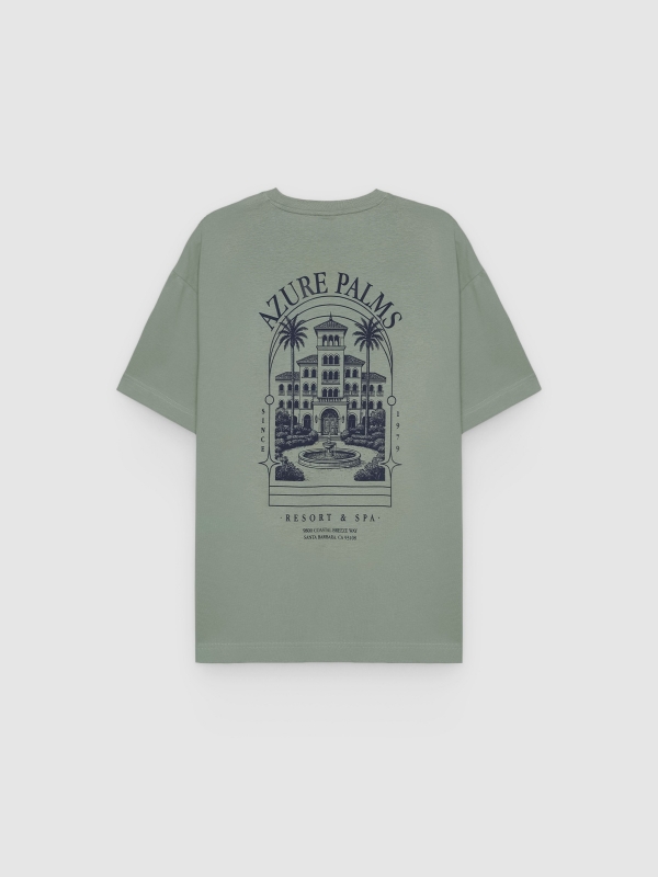 Camiseta Azure verde vista traseira