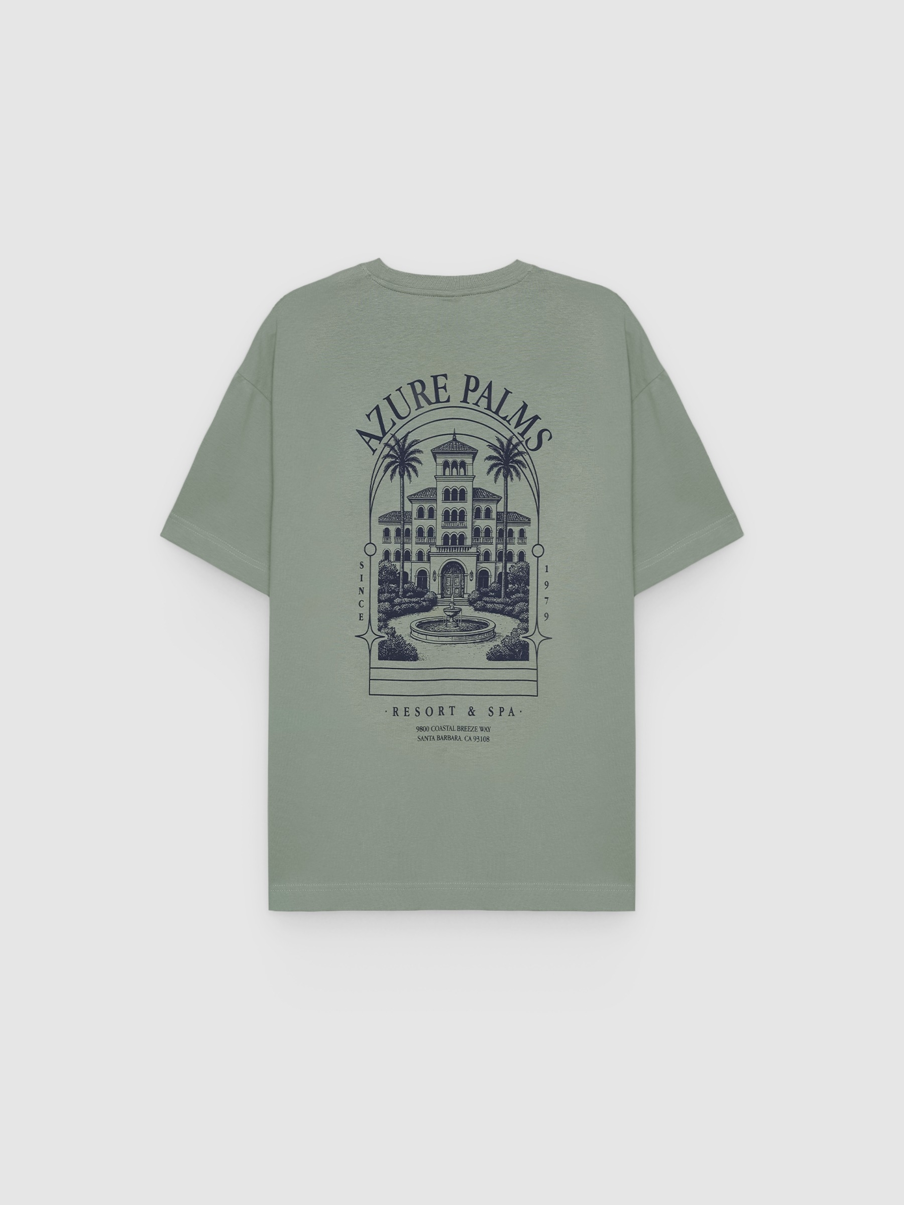 Azure T-shirt green middle front view