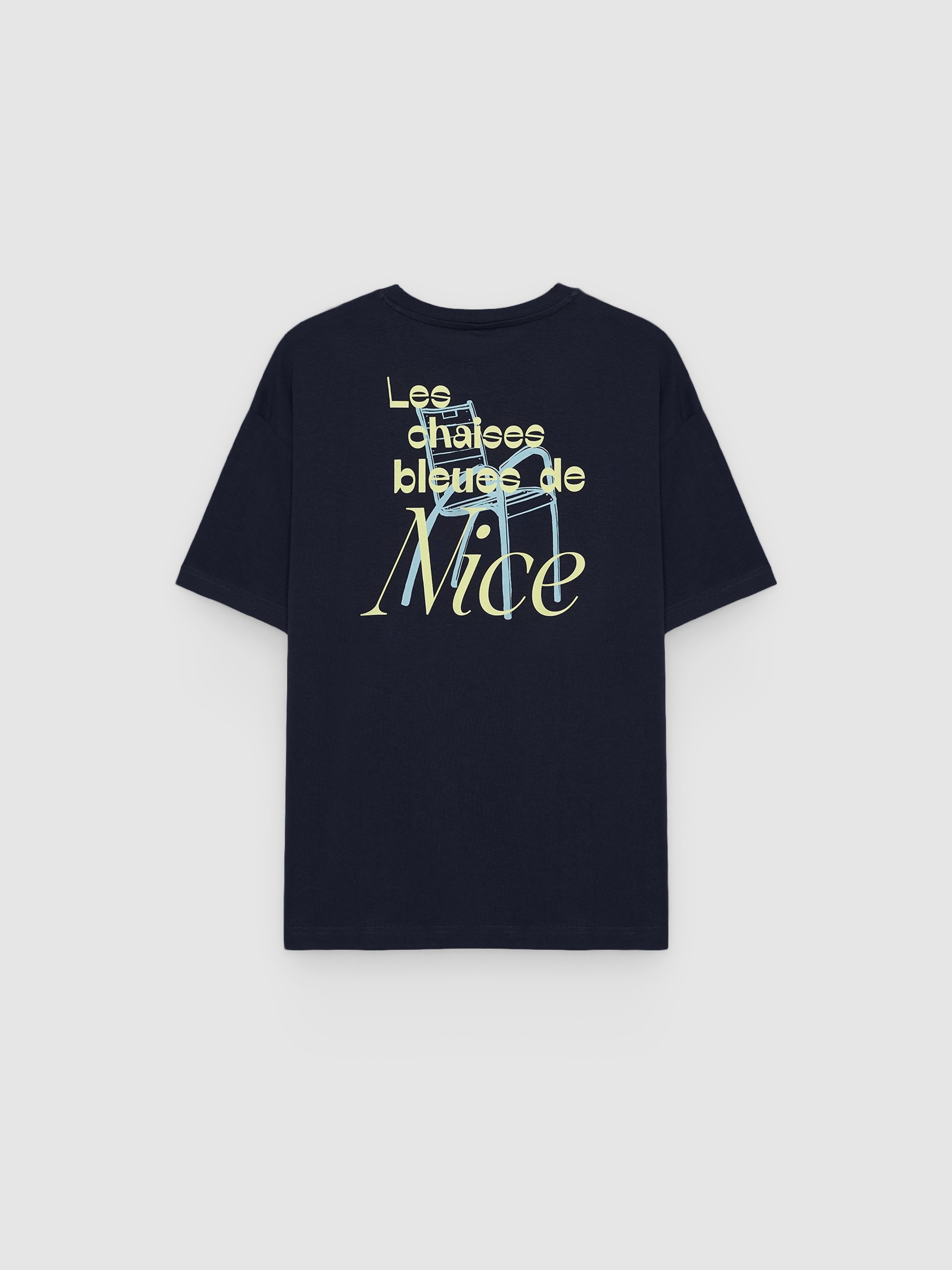 Short-sleeved T-shirt chair navy middle front view
