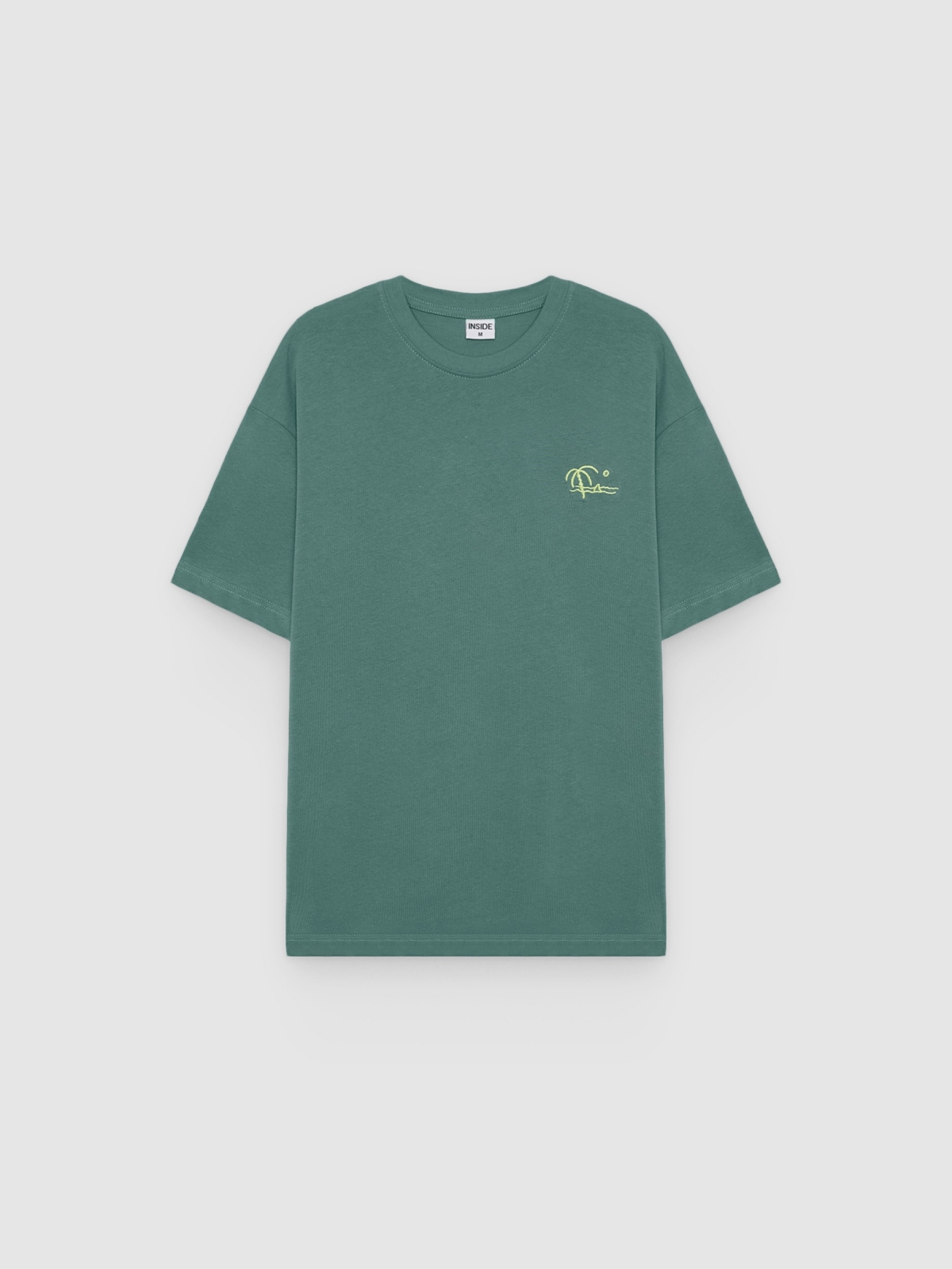 %Pto% Camiseta mini print playa verde vista frontal