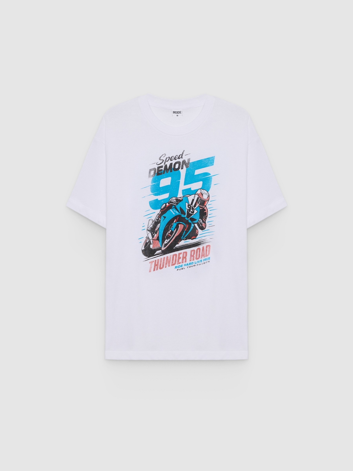 %Pto% Camiseta Speed Demon blanco vista frontal