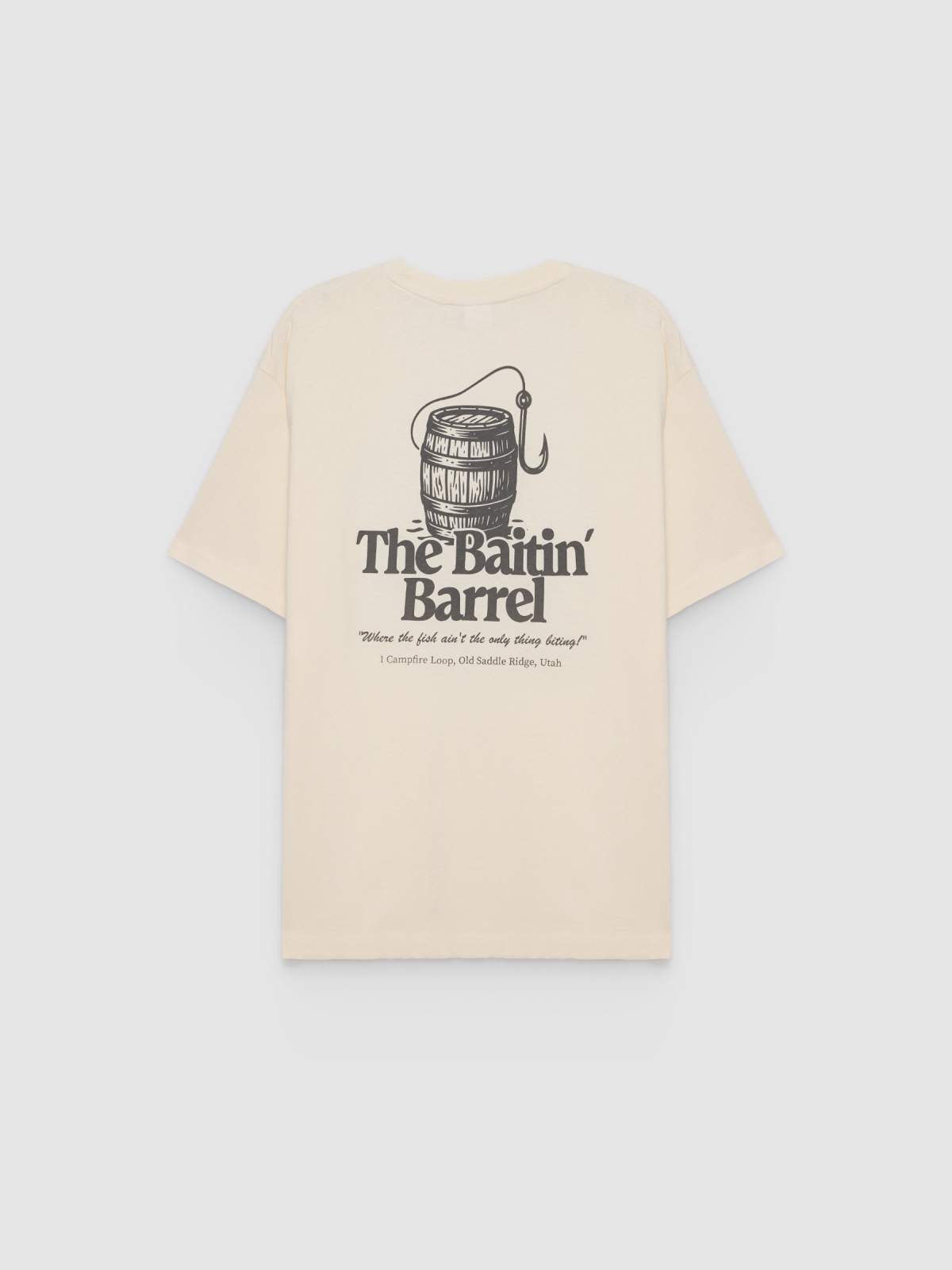 Casual Message T-shirt raw back view