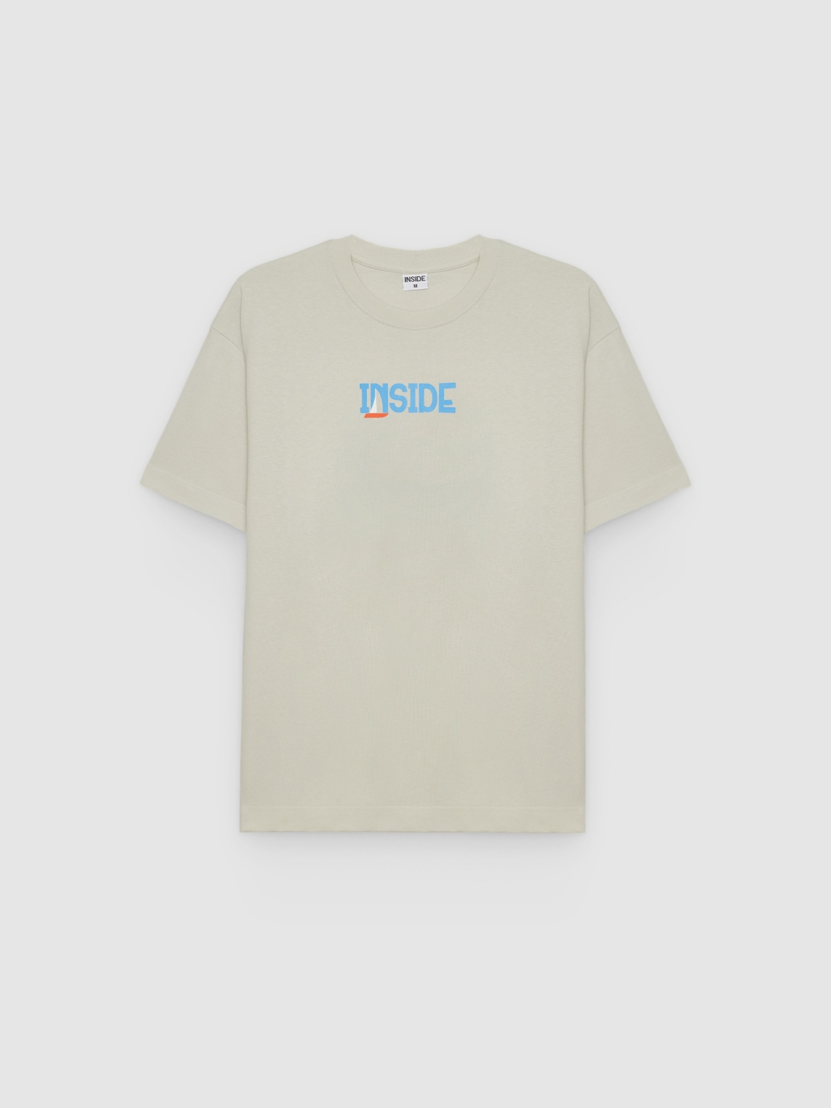 %Pto% Camiseta estampada inside gris claro vista frontal