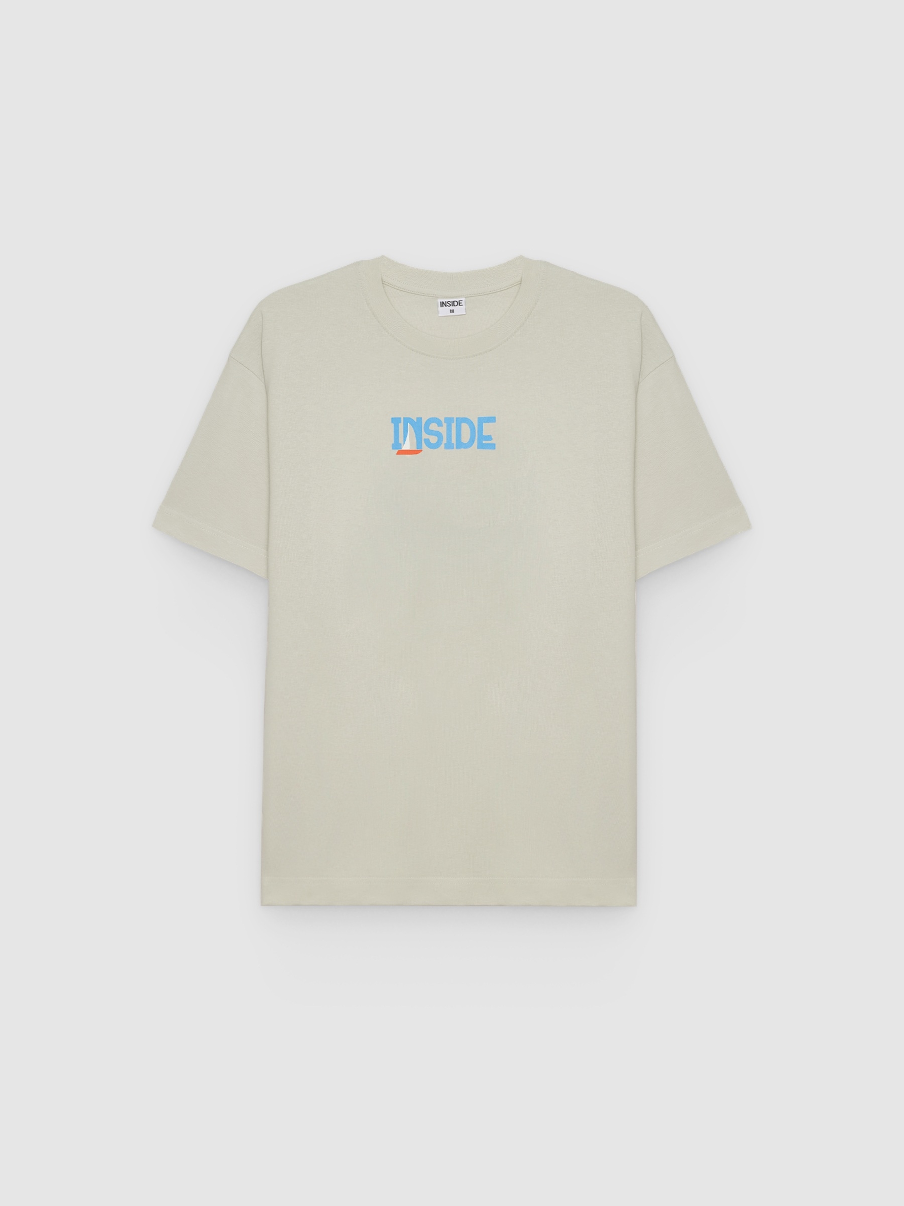 Camiseta estampada inside gris claro vista media frontal