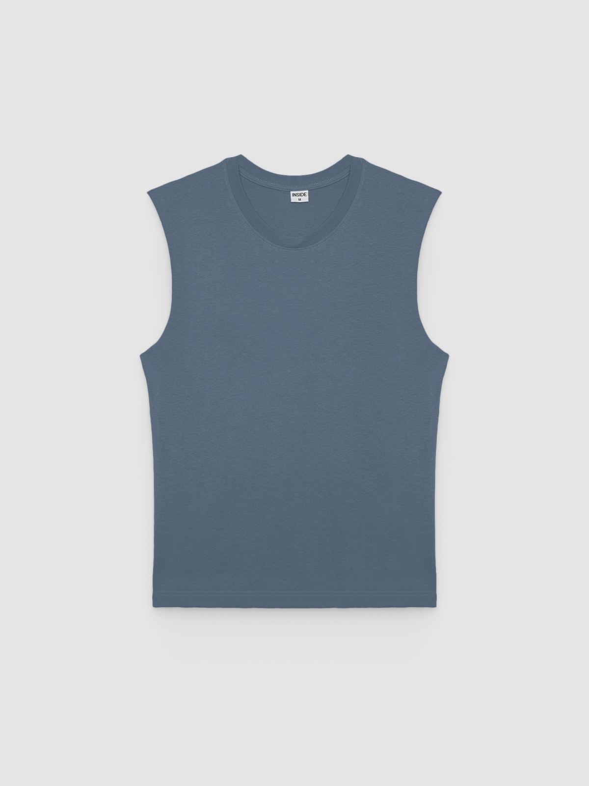 %Pto% Camiseta básica sin mangas gris vista frontal