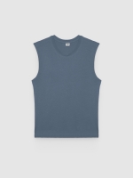 %Pto% Camiseta básica sem mangas cinza vista frontal