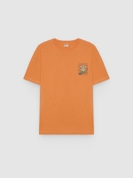 %Pto% Short-sleeve T-shirt bonfire coral front view