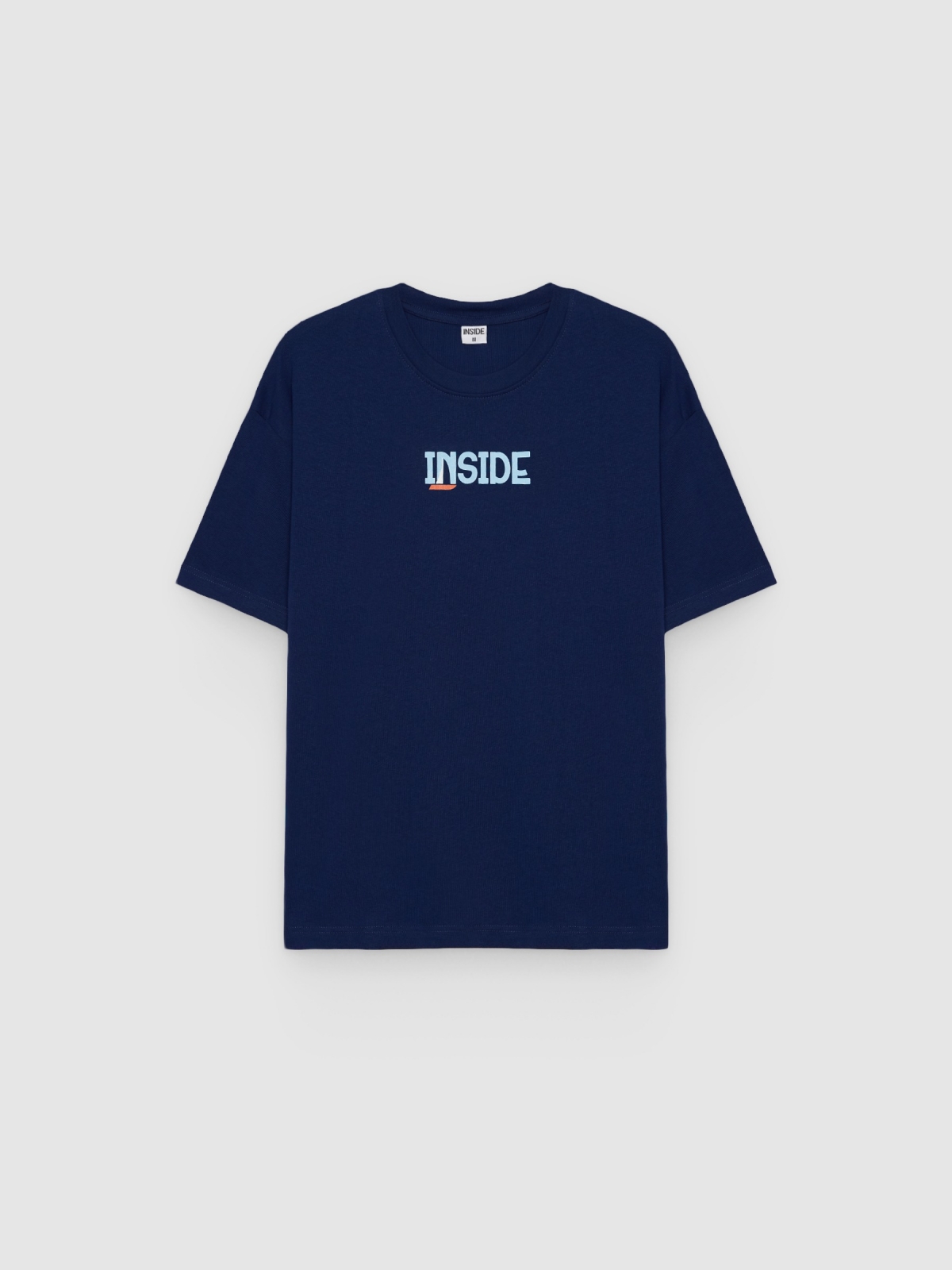 %Pto% Camiseta estampada inside azul vista frontal