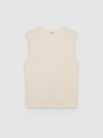 %Pto% Basic sleeveless shirt raw front view