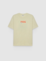 %Pto% Printed T-shirt inside light green front view