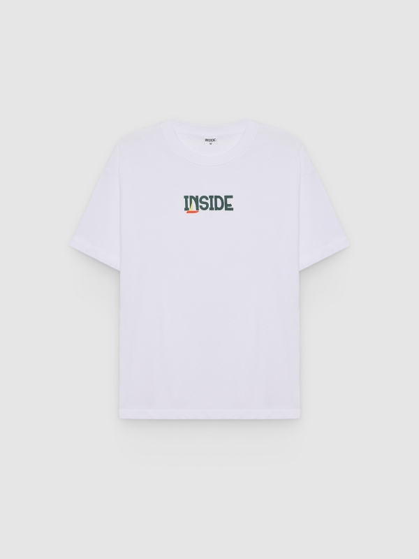 Camiseta estampada inside blanco vista frontal