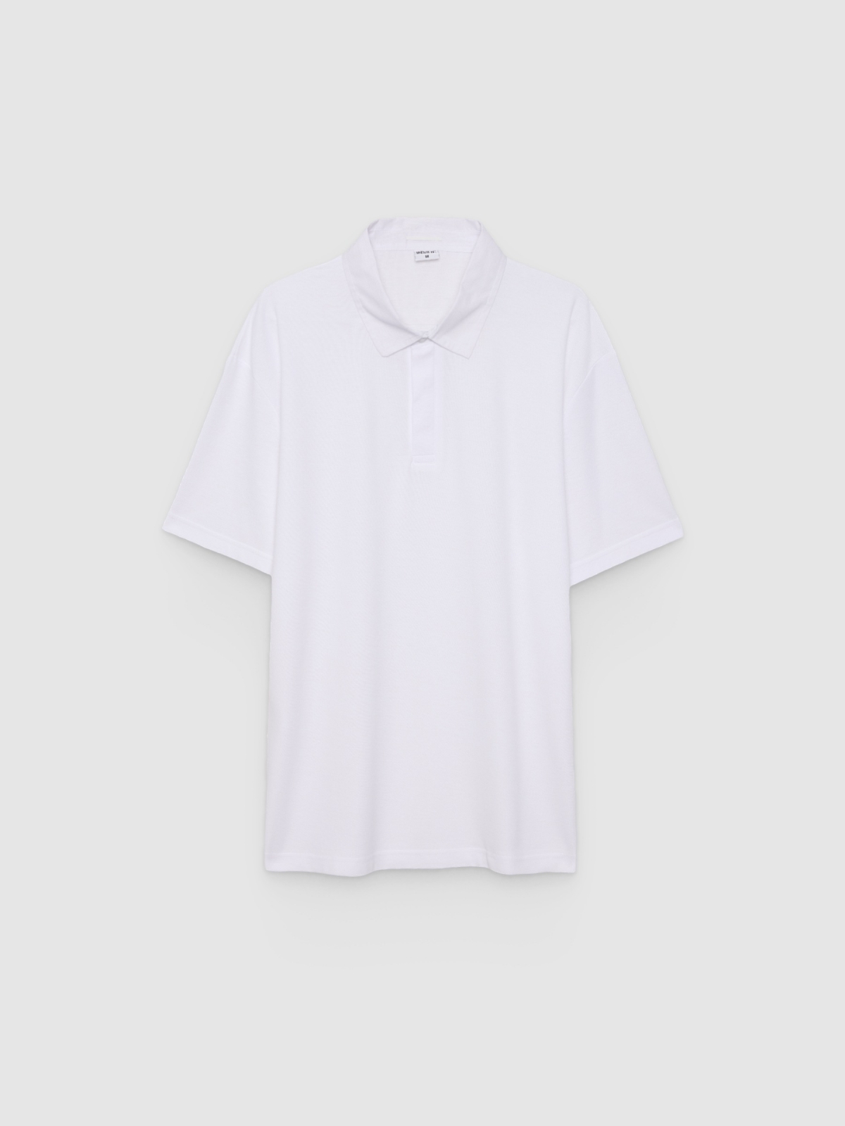 %Pto% Basic piqué polo white front view
