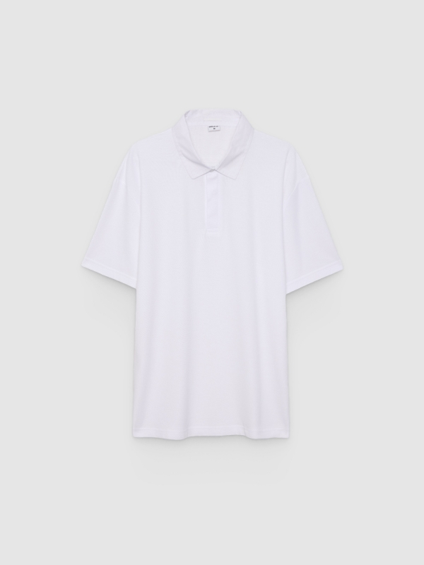  Polo piqué básico branco vista frontal