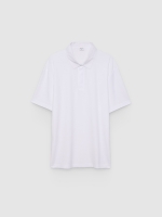 %Pto% Polo piqué básico blanco vista frontal