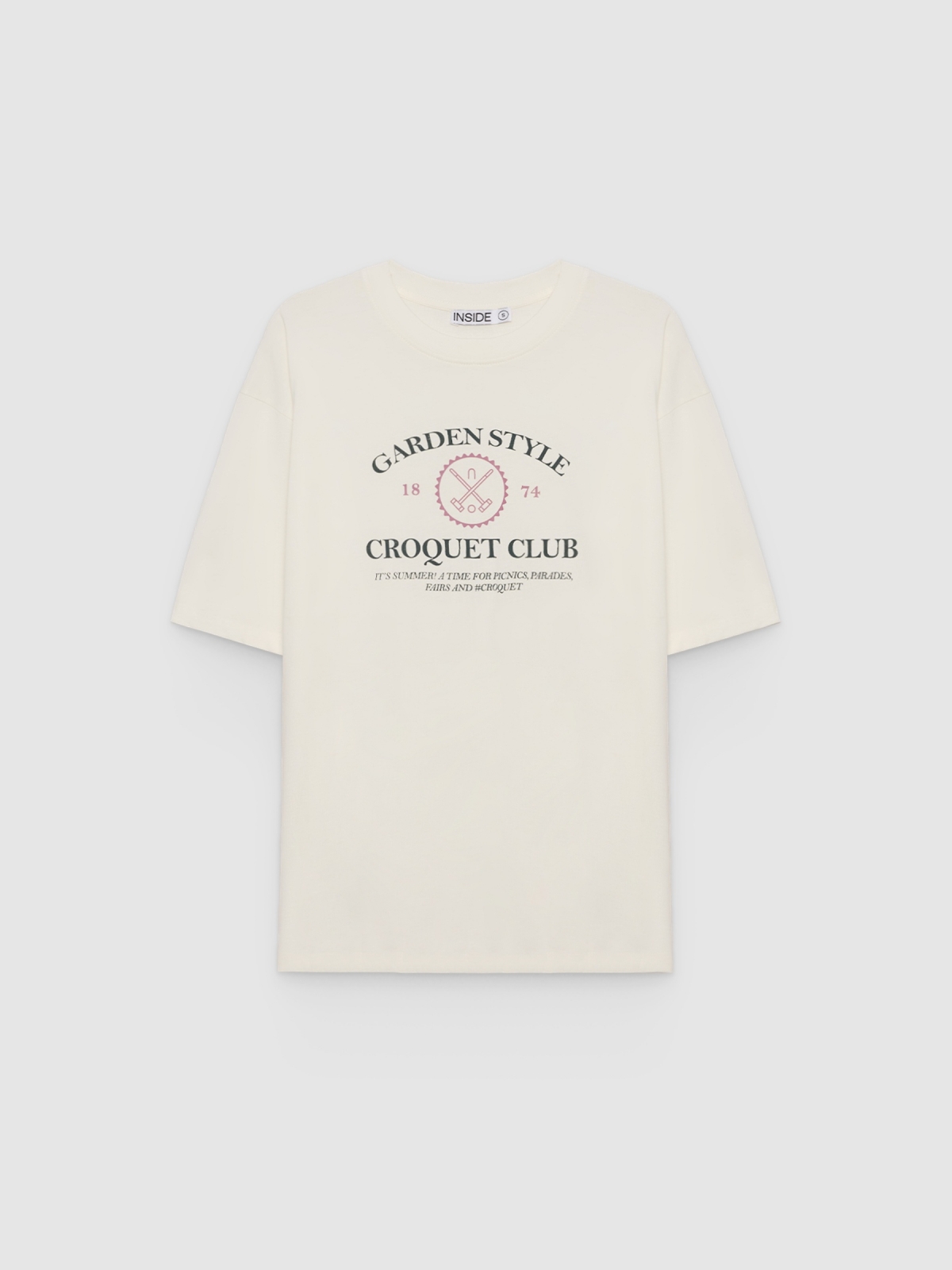 %Pto% Camiseta Garden Style Oversize blanco roto vista frontal