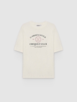 %Pto% Garden Style Oversize T-shirt off white front view