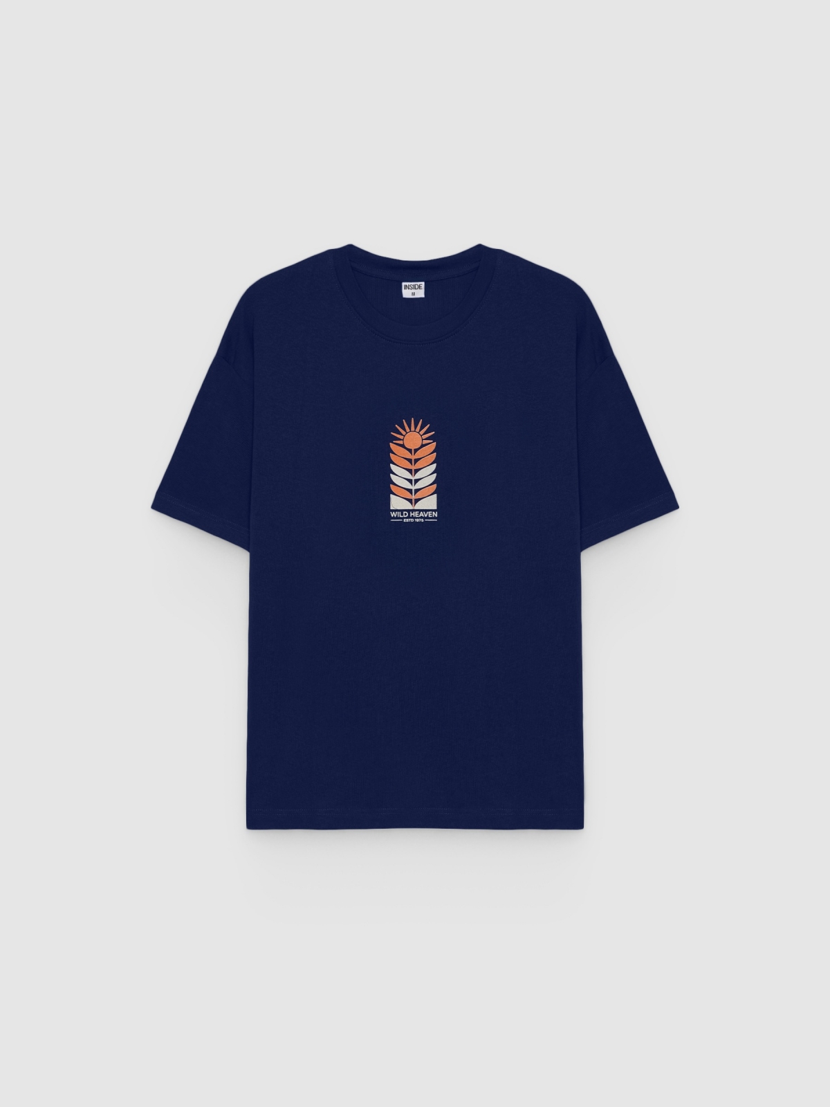 %Pto% Single Jersey Text T-shirt blue front view