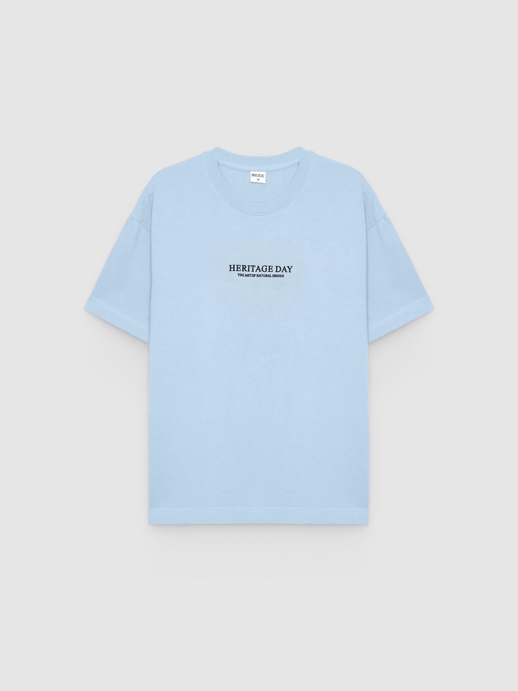 Heritage Day T-shirt sky blue middle front view