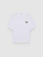 %Pto% Camiseta estampado texto blanco vista frontal