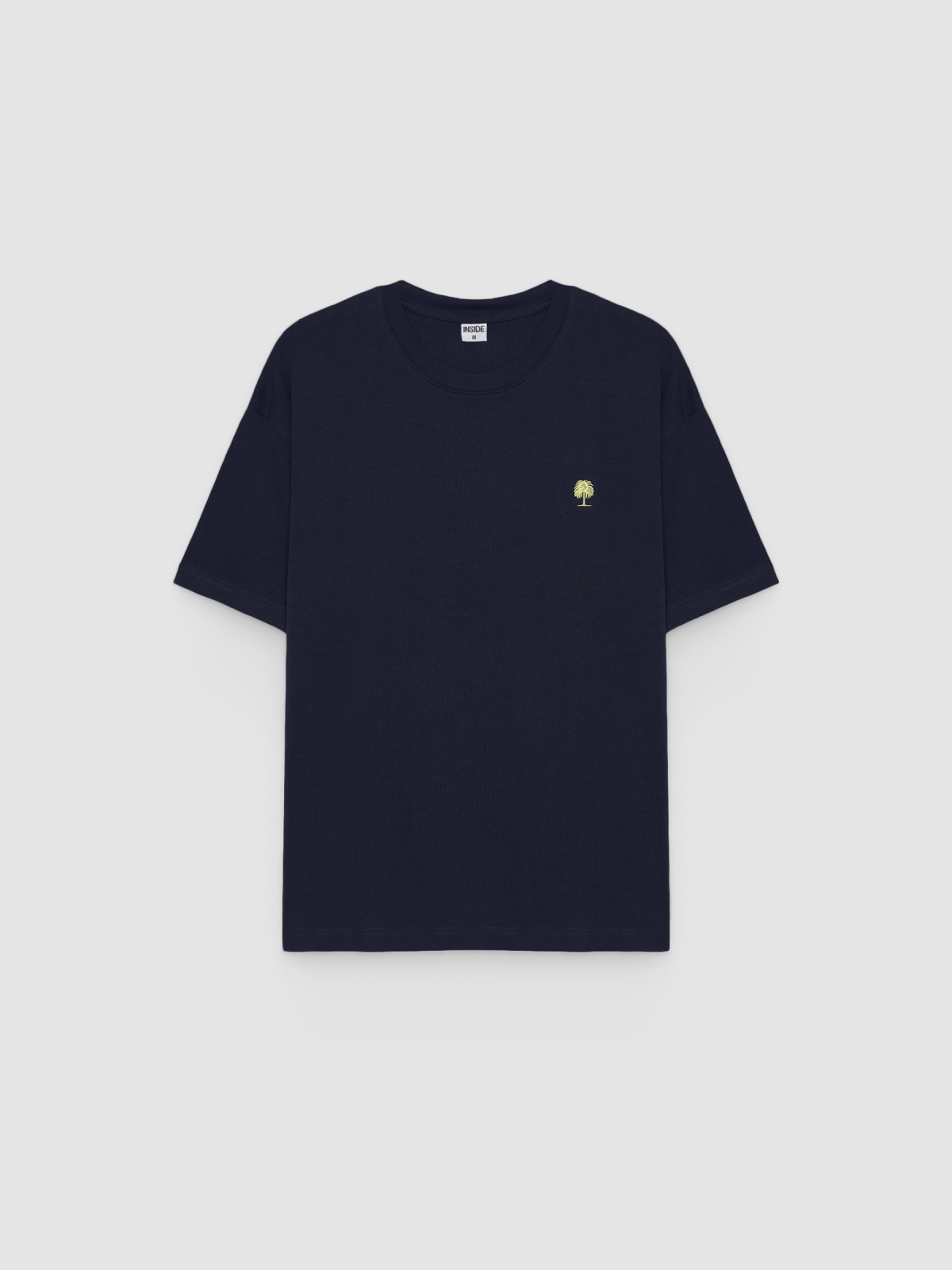 %Pto% Mini print short sleeve t-shirt navy front view