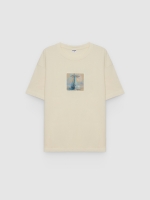 %Pto% Camiseta estampado náutico crudo vista frontal