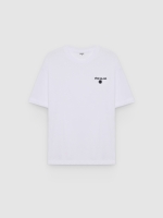 %Pto% Camiseta mini bordado havaiano branco vista frontal