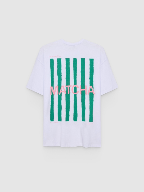 Matcha Oversize T-shirt white back view